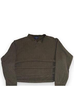 Club Room Men's Brown and Green Polo-shirt